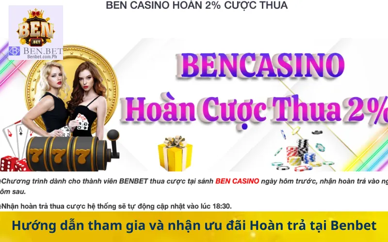 Hướng dẫn tham gia và nhận ưu đãi Hoàn trả tại Benbet